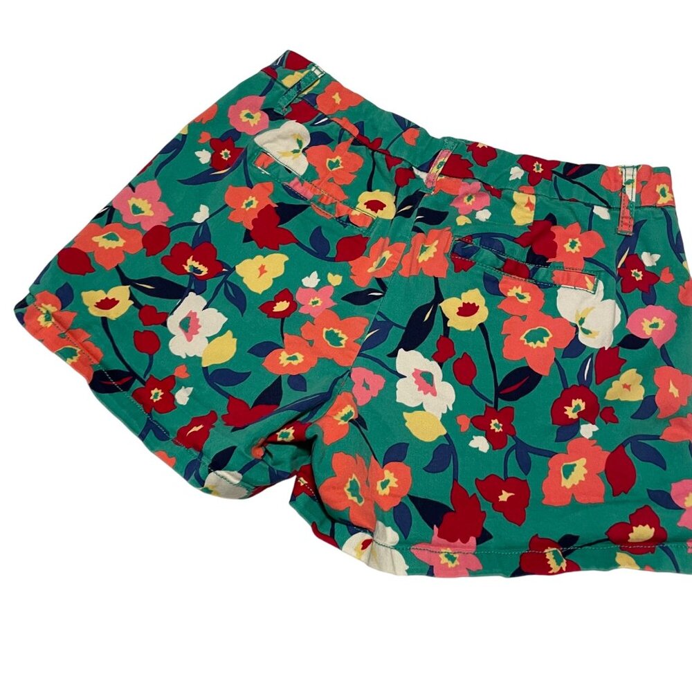 Colorful Floral Womens Shorts Size 4 By Elle Stretch Vibrant Summer Wear - Picture 2 of 6